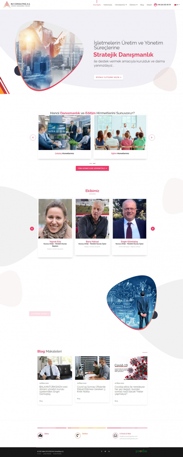 Kurumsal Site bizconsultingturkey.com Web Site Tasarımı & Yazılımı